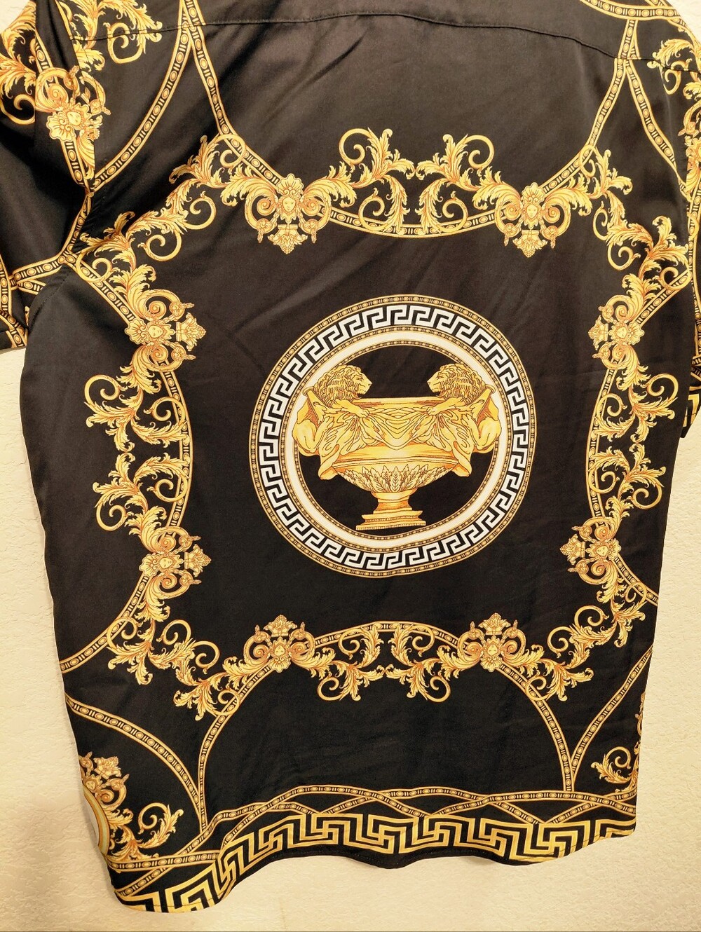 Rare Vintage Gianni Versace Baroque Print Short Sleeve Button-Down Shirt Meduim - Picture 7 of 12